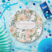 シックエレガントバラ、メやる気を起こさせるッセージ ペーパープレート (パーティー)