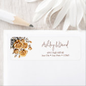 シックエレガントバラ |ロマンチックな差出人住所 ラベル (インサイチュ)