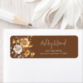 シックエレガントバラ |ロマンチックな差出人住所 ラベル (インサイチュ)