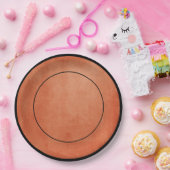 シックエレガントバーンオレンジエンバードリームコレクション ペーパープレート (パーティー)