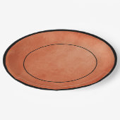 シックエレガントバーンオレンジエンバードリームコレクション ペーパープレート (アングル)