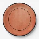 シックエレガントバーンオレンジエンバードリームコレクション ペーパープレート (正面)