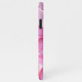 シックエレガントパステルピンクハワイアンプルメリア花 iPhoneケース (右側)