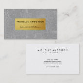 シックエレガントパターフェイクン付き金ゴールド 名刺 (正面/裏面)