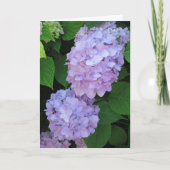 シックエレガントパープルアジサイ写真悔やみや弔慰 カード (正面)