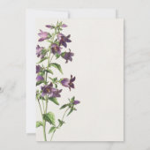 シックエレガントパープルフローラス結婚クリプト セーブザデート (裏面)