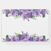 シックエレガントパープルフローラ結婚ズ ゲストブック (裏面)