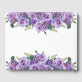 シックエレガントパープルフローラ結婚ズ ゲストブック (裏面)