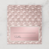 シックエレガントパールズピンクローズ金ゴールド プレイスカード (外部開封)