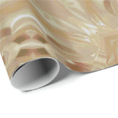 シックエレガントパールピーチ万華鏡スターフラワー ラッピングペーパー (ロールコーナー)