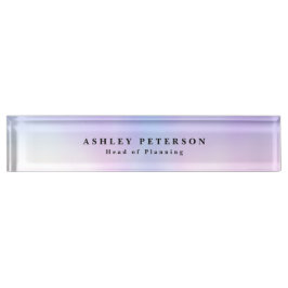 シックエレガントパール背景 デスクネームプレート