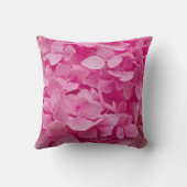 シックエレガントピンクアジサイの花、フローラ花びら クッション (裏面)