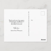 シックエレガントピンクフェイク金ゴールドクロス第1聖体 ポストカード (裏面)