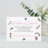 シックエレガントピンクフローラ結婚ズ詳細 エンクロージャーカード (スタンド正面)