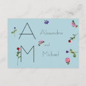 シックエレガントピンクフローラ結婚ズ詳細 エンクロージャーカード (裏面)