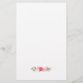 シックエレガントピンクフローラ美しいサロンメニュー チラシ (裏面)