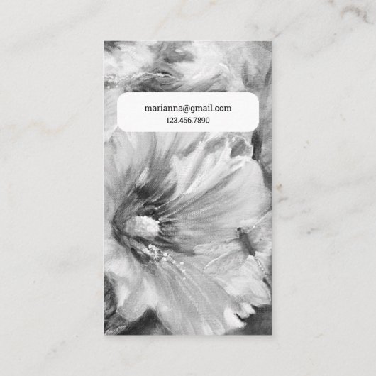 シックエレガントピンクフローラ 名刺 (裏面)