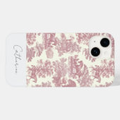 シックエレガントピンクホーストイレネーム Case-Mate iPhoneケース (裏面 (横))
