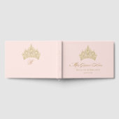 シックエレガントピンク金ゴールドキンセアニェラ ゲストブック (全面)