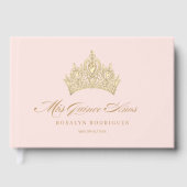 シックエレガントピンク金ゴールドキンセアニェラ ゲストブック (正面)