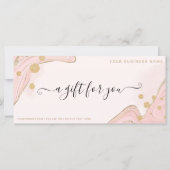 シックエレガントピンク金ゴールド大理石瑪瑙の証明書 (正面)