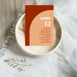シックエレガントピーチテラコッタアーチボホ結婚ズ テーブルナンバー