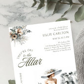 シックエレガントファッションスケッチダービーブライダルシャワー 招待状