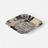 シックエレガントファブラス50誕生日カスタマイズ ペーパープレート (傾斜あり)