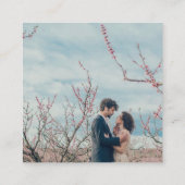 シックエレガントフォトグラファー写真タイポグラフィ赤面 スクエア名刺 (裏面)