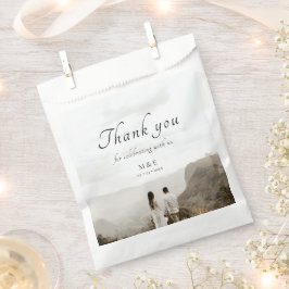 シックエレガントフォトモノグラム結婚式の引き出物バッグ フェイバーバッグ