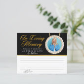 シックエレガントフォト共有メモリ葬儀カード (スタンド正面)