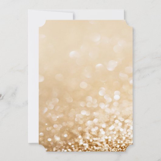 シックエレガントフラワーグリティブル《写真》ぼけ味ブライダルシャワー 招待状 (裏面)