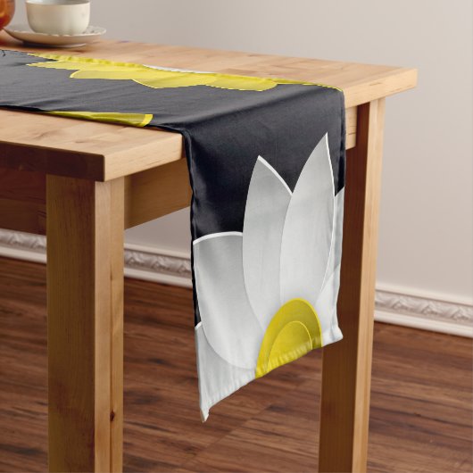 シックエレガントフローラさくらんぼ花ひまわり ショートテーブルランナー (インサイチュ)