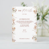 シックエレガントフローラの結婚詳細QRコード エンクロージャーカード (スタンド正面)