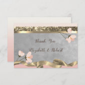 シックエレガントフローラサンキューカード サンキューカード (正面/裏面)