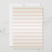 シックエレガントフローラストライプのブライダルシャワー 招待状 (裏面)