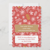 シックエレガントフローラダスティピンク結婚式招待状 招待状 (裏面)