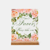 シックエレガントフローラブライダルシャワーの恩恵 アクリルサイン (正面)