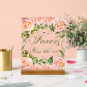 シックエレガントフローラブライダルシャワーの恩恵 アクリルサイン (ウェディング)