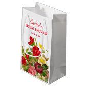 シックエレガントフローラブライダルシャワーの恩恵 スモールペーパーバッグ (裏面アングル)