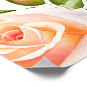 シックエレガントフローラブライダルシャワーウェルカムポスター ポスター (角)