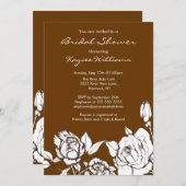 シックエレガントフローラブライダルシャワー招待状 招待状 (正面/裏面)