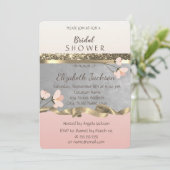 シックエレガントフローラブライダルシャワー 招待状 (スタンド正面)