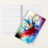 シックエレガントフローラ抽象芸術署名 ノートブック (内側)