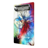 シックエレガントフローラ抽象芸術署名 ミニクリップボード (アングル2)