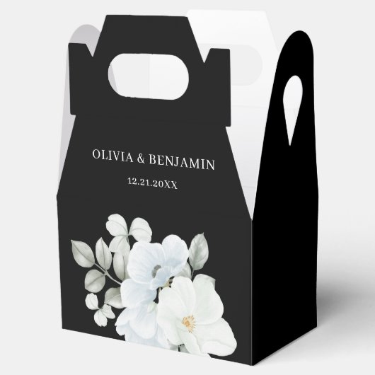 シックエレガントフローラ白黒結婚ズ フェイバーボックス (オープン)