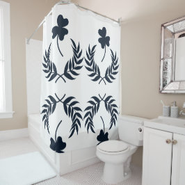 シックエレガントフローラ白 シャワーカーテン