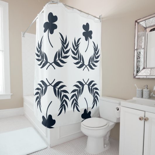 シックエレガントフローラ白 シャワーカーテン (インサイチュ)