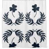 シックエレガントフローラ白 シャワーカーテン (正面)