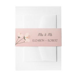 シックエレガントフローラ 招待状ベリーバンド